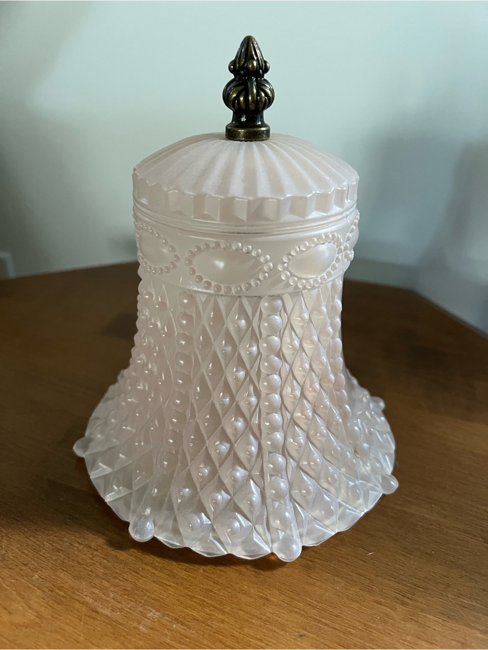 VTG- PAIR of 1930’s Pink Satin Hobnail Depression Glass Boudoir Lamp-See Pics ! - Picture 4 of 16